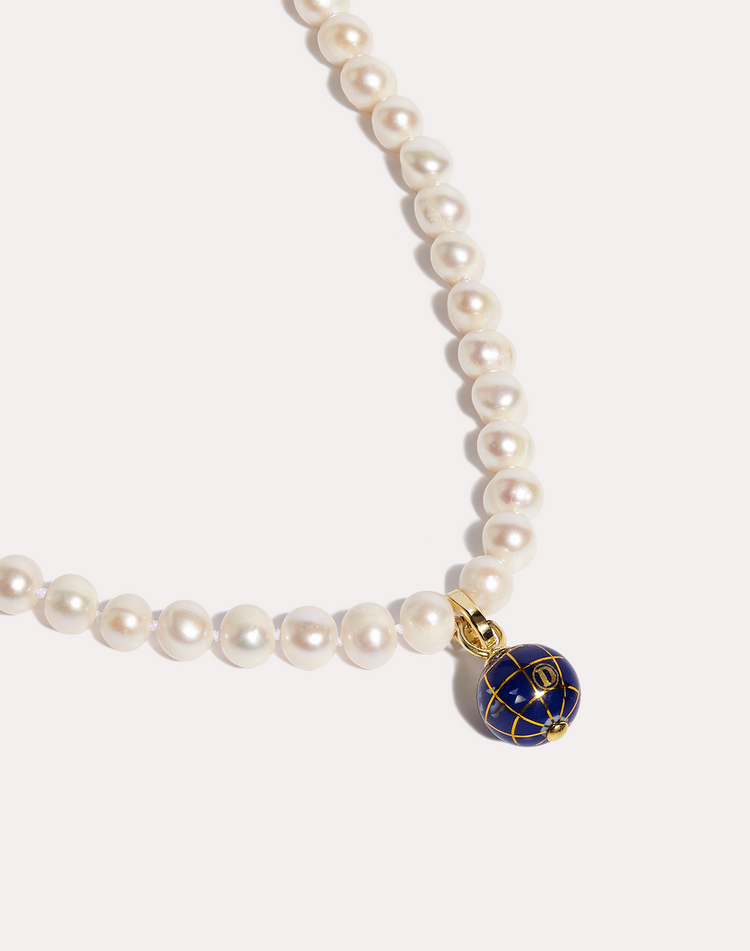Pearl Necklace with Destiny Charm Set